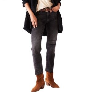 NWT FREE PEOPLE Vixen black Cigarette  jeans - 25